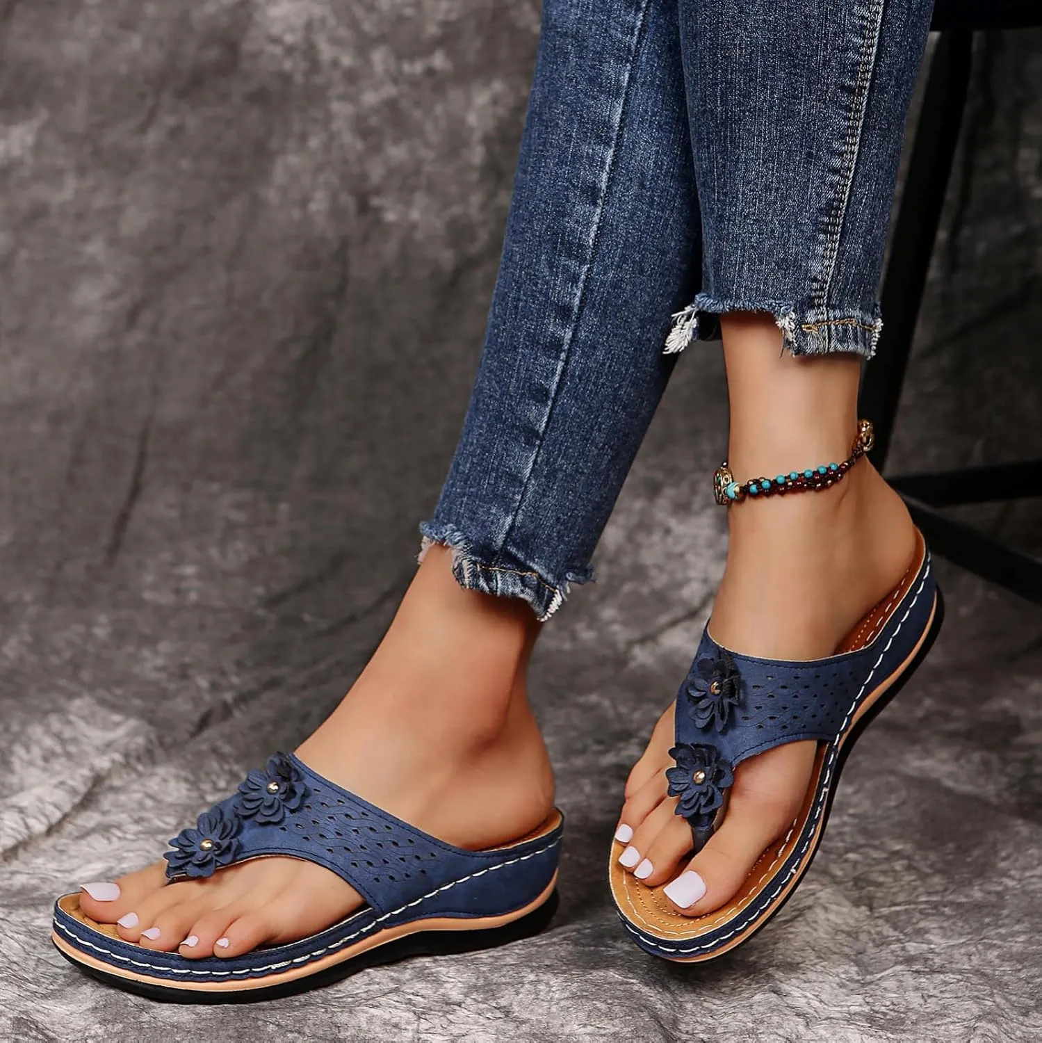 Orthopedic Sandals for Women Arch Support Sandals Summer Casual Orthotic Sandal Flip Flops Comfortable Slippers2