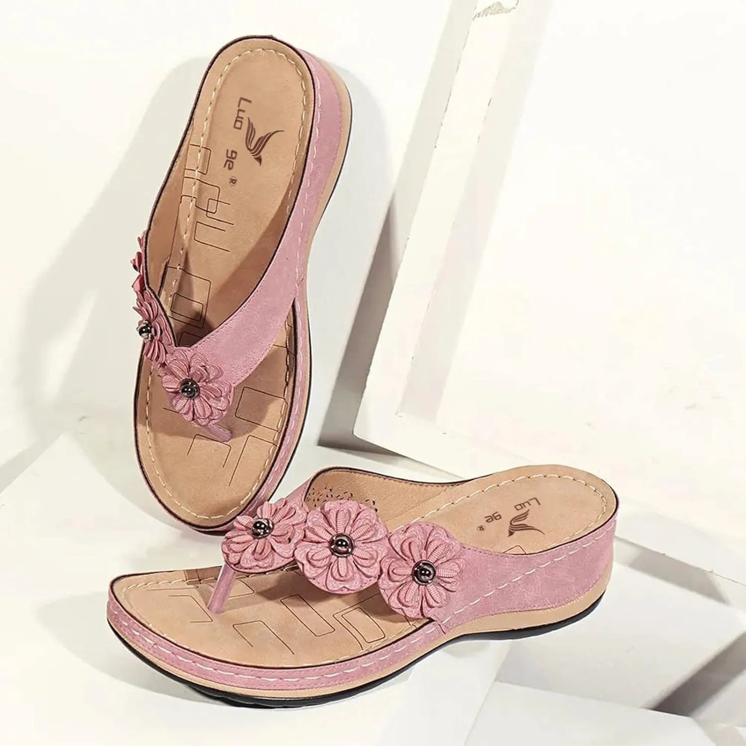 Orthopedic Sandals for Women Orthotic Thong Sandal Wide Width Sandals with Arch Support Comfortable Walking Flip Flops2