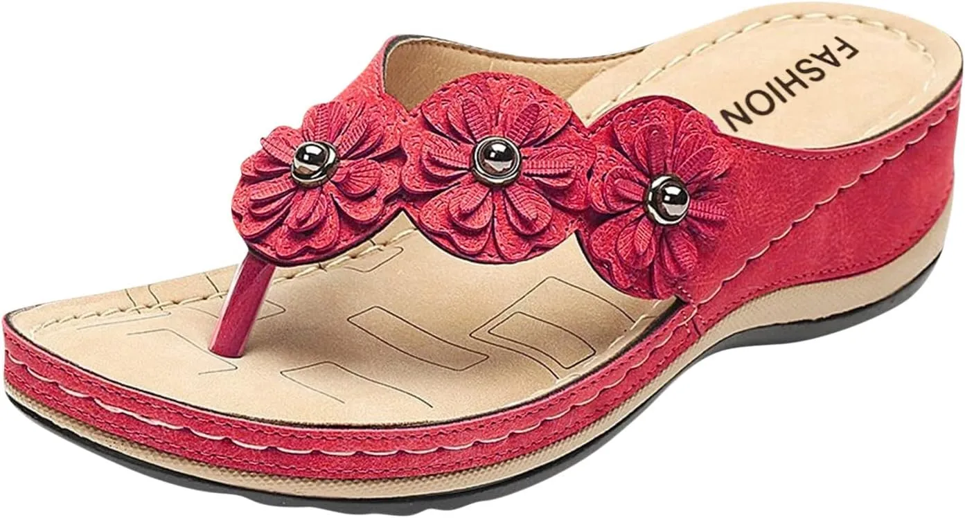 Orthopedic Sandals for Women Orthotic Thong Sandal Wide Width Sandals with Arch Support Comfortable Walking Flip Flops2