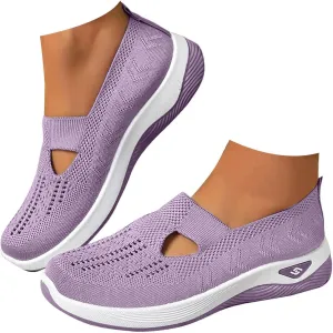 Orthopedic Shoes for Women Dressy,Breathable Soft Slip on Sneakers Shoes Arch Support Foam Walking Shoes Anti-Skid Sneakers Casual Shoes Lightweight Hands Free Shoe