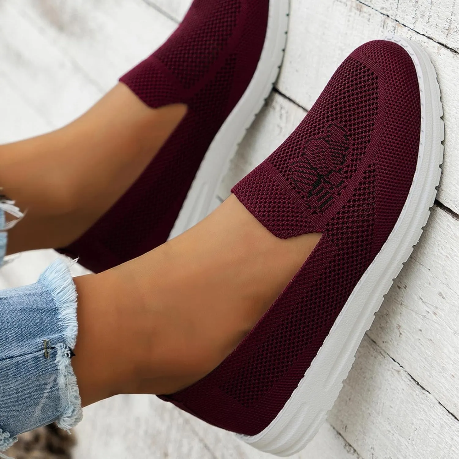 Platform Sneakers for Women Fashion Sneakers Non Slip Work Shoes for Women Womens Slip On Sneakers with Arch Support Chunky Sneakers Women Womens Shoes Casual Slip Ons Wide Width Ortho