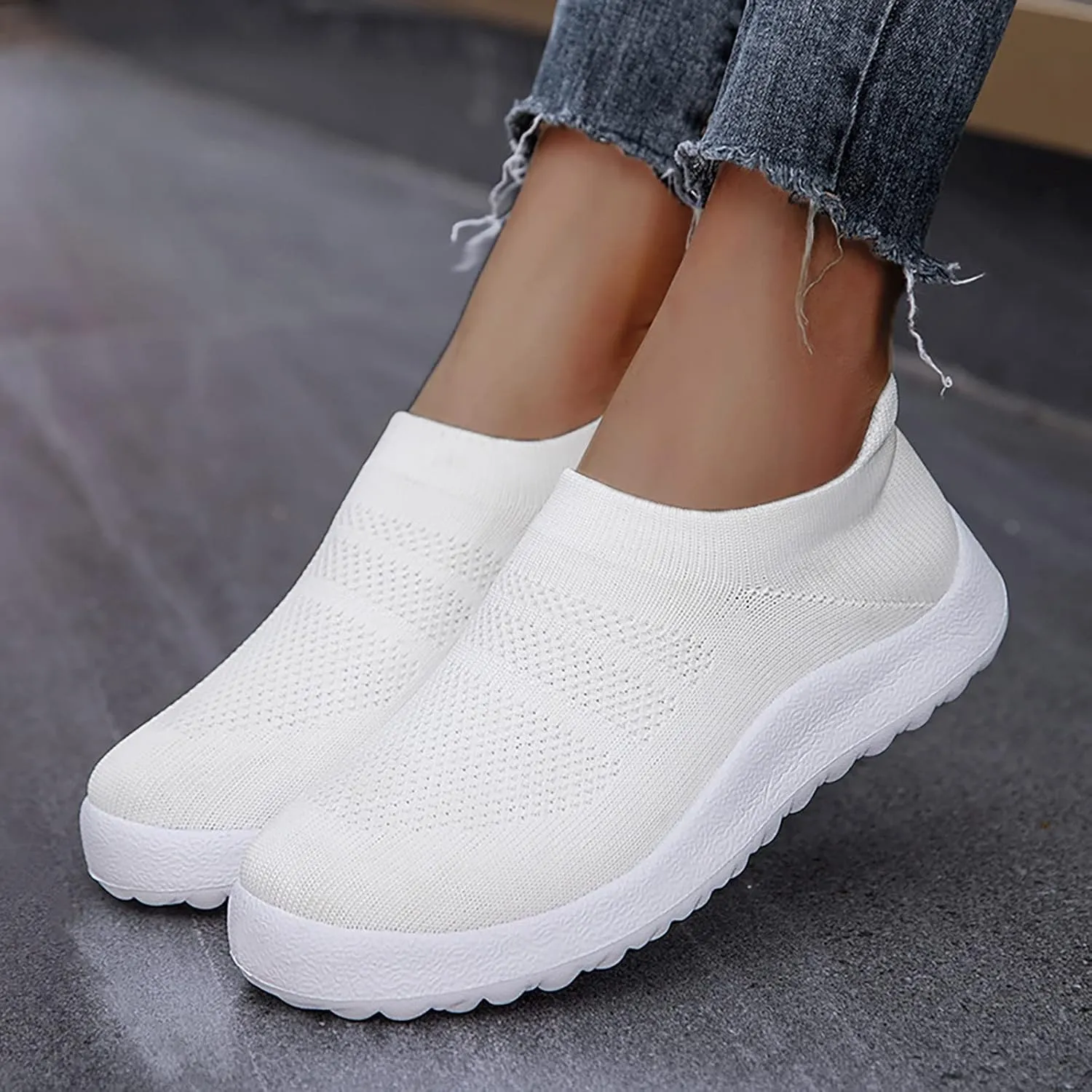 Platform Sneakers for Women Slip On Black Comfy Winter Shoes Women Brown Comfortable Walking Shoes for Women Black Non Slip Shoes for Women Plantar Fasciitis Women Slip On Tennis Shoes Size 8
