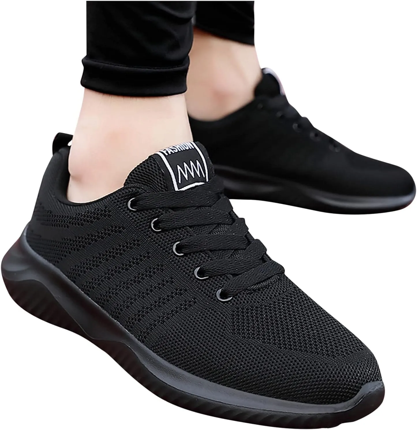 Platform Wide Sneakers for Women Fashion Lightweight Black Slip On Sneakers for Women 2023 Womens Casual Shoes Wide Width Black Wedge Gym Shoes for Women Zapatos Negros De Tacon Bajo para Mujer