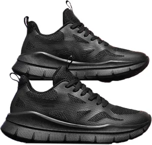 Running Shoes for Men Highly Elastic Impact-Absorbing Rubber Outsole Neutral Sneakers Wide Athletic Trainers Casual Breathable Mesh Running Walking Tennis Shoes