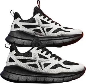 Running Shoes for Men Highly Elastic Impact-Absorbing Rubber Outsole Neutral Sneakers Wide Athletic Trainers Casual Breathable Mesh Running Walking Tennis Shoes