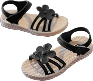 Sand N Sun Flip Flops Toddler Kids Infant Girls Soild Flower Princress Shoes Soft Slides for Toddler Girls