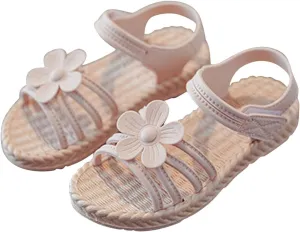 Sand N Sun Flip Flops Toddler Kids Infant Girls Soild Flower Princress Shoes Soft Slides for Toddler Girls