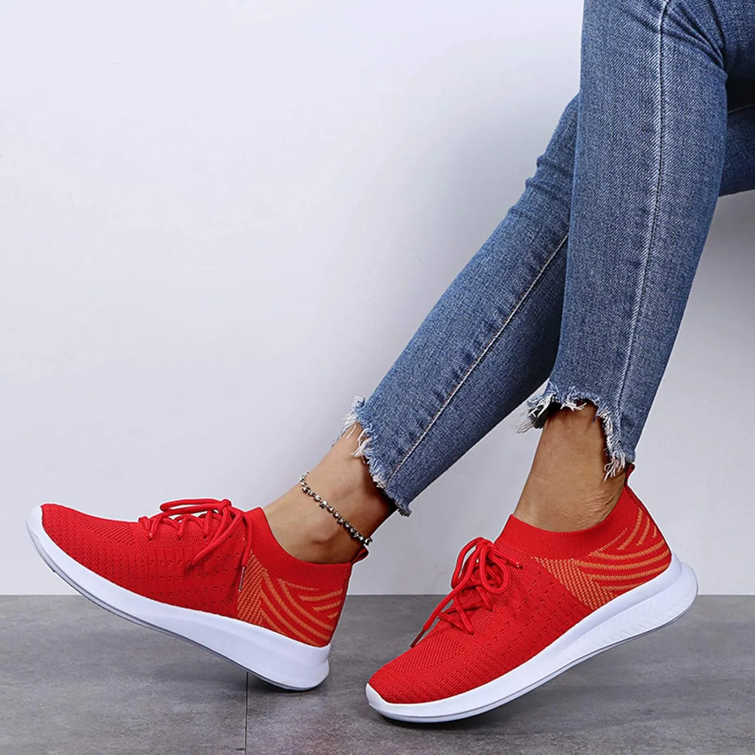 SBGMoSJ Platform Sneakers for Women 6 Wide Zapatos Negros para Mujer Womens Size 11.5 Wide Casual Shoes White High Top Platform Sneakers for Women Slip On Sneakers Woman
