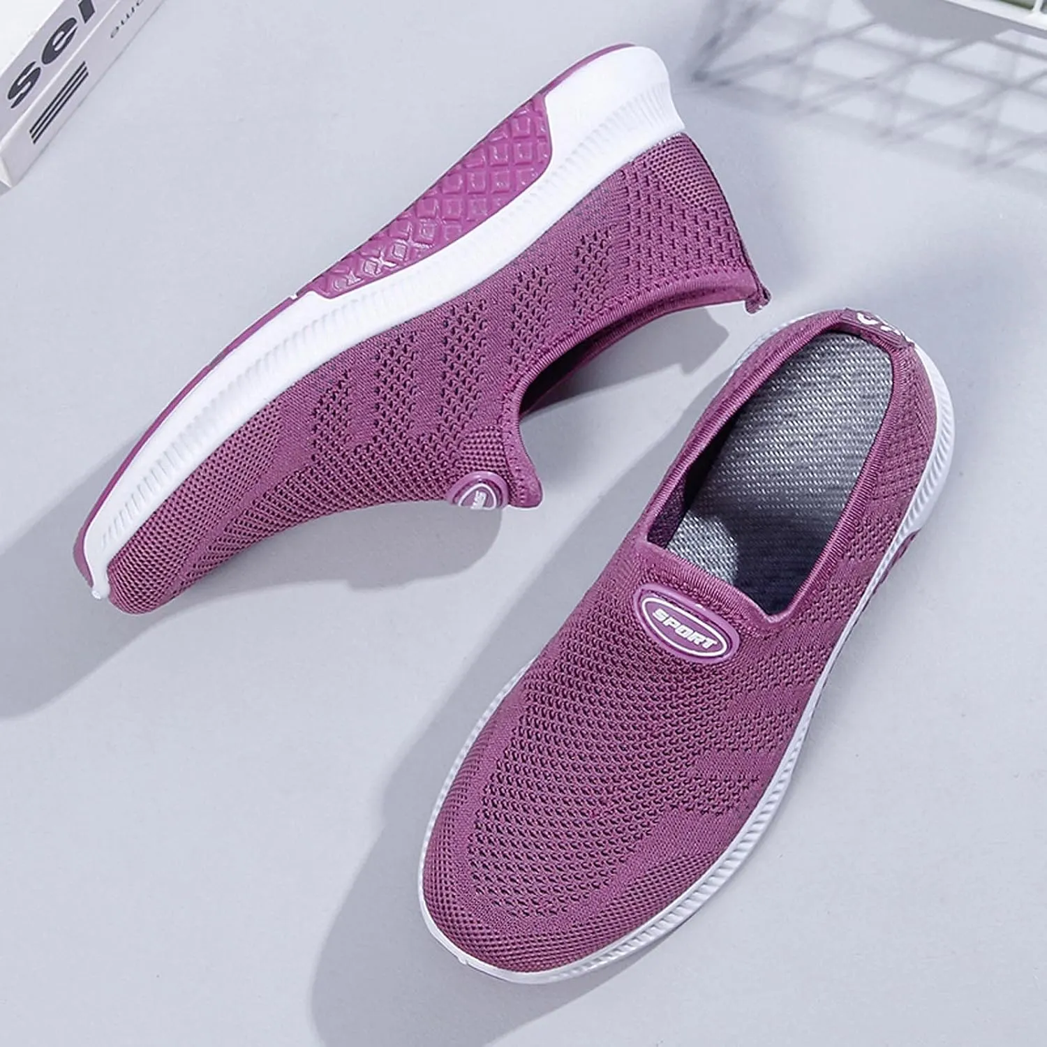 SBGMoSJ Running Shoes Womens Lightweight Fashion Sport Sneakers Zapatos Antiderrapantes para Mujer Womens Slip On Shoes Wide Width Womens White Platform Sneakers Zapatos Antideslizantes para Mujer