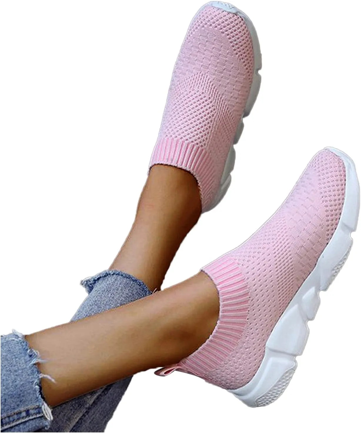 SBGMoSJ Sneakers for Women Walking Mule Shoes for Women Slip On Heels Womens Shoes Hiking Womens Slip On Sneakers Black Grey Womens Non Slip Black Work Shoes Wide Width