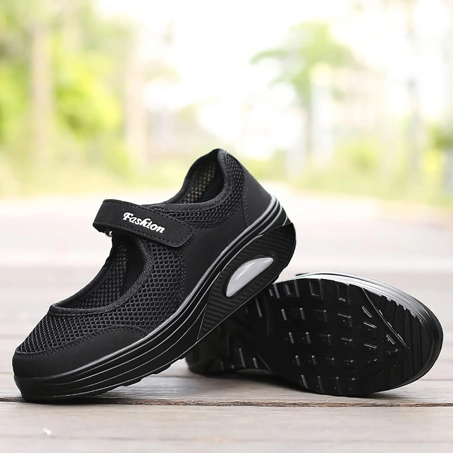 SBGMoSJ Wedge Heel Sneakers for Women Fashion Dressy Womens Running Shoes 8.5 Wide Canvas Shoes for Women Womens Fashion Sneakers 2023 Retro Slip Resistant Women's Black Work Shoes Size 9