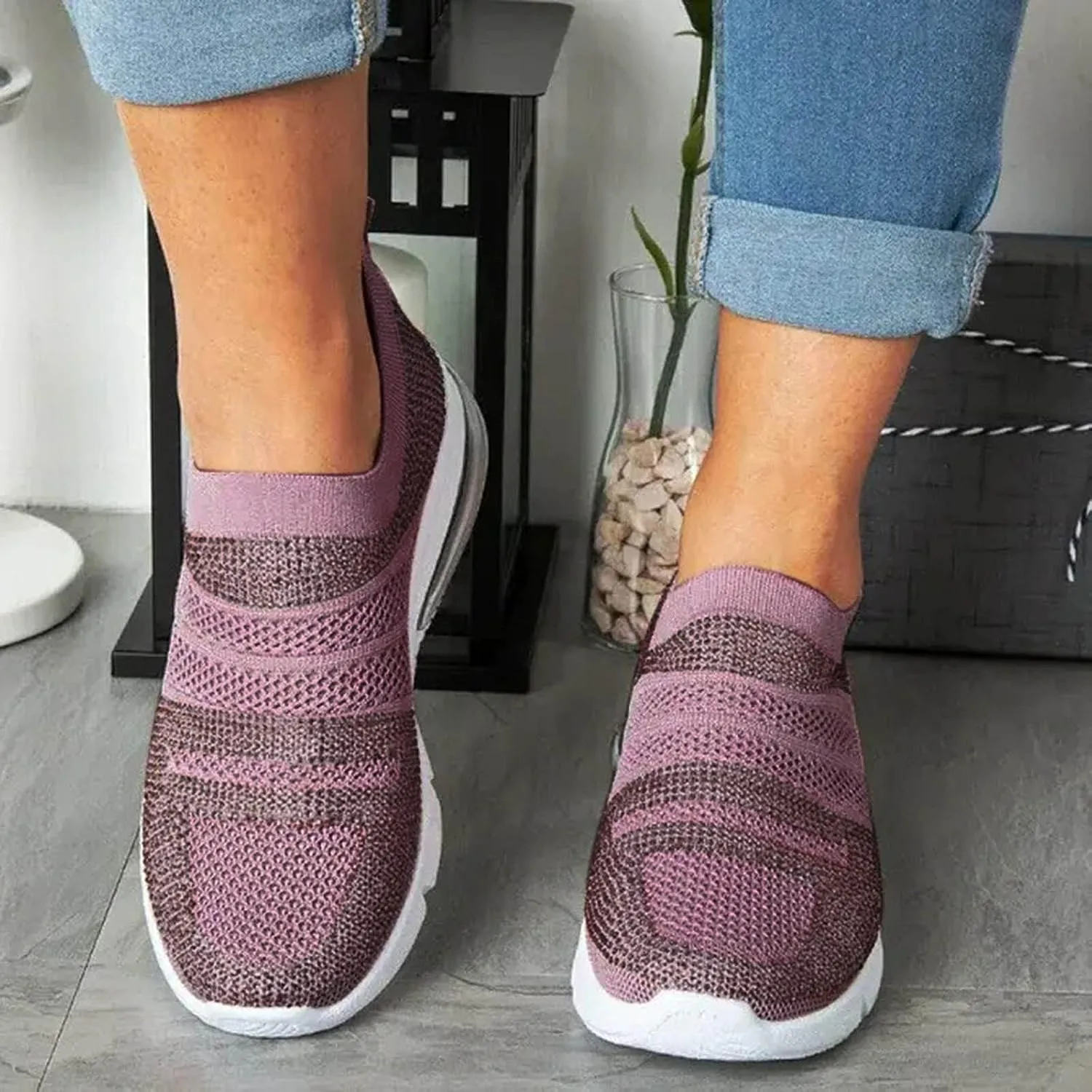 SBGMoSJ Womens Platform Sneakers Size 11 Wide Slip Resistant Women's Black Work Shoes Size 9 Canvas Shoes for Women Black Womens Running Shoes Size 7 1/2 Trending Tennis Shoes for Women 2023