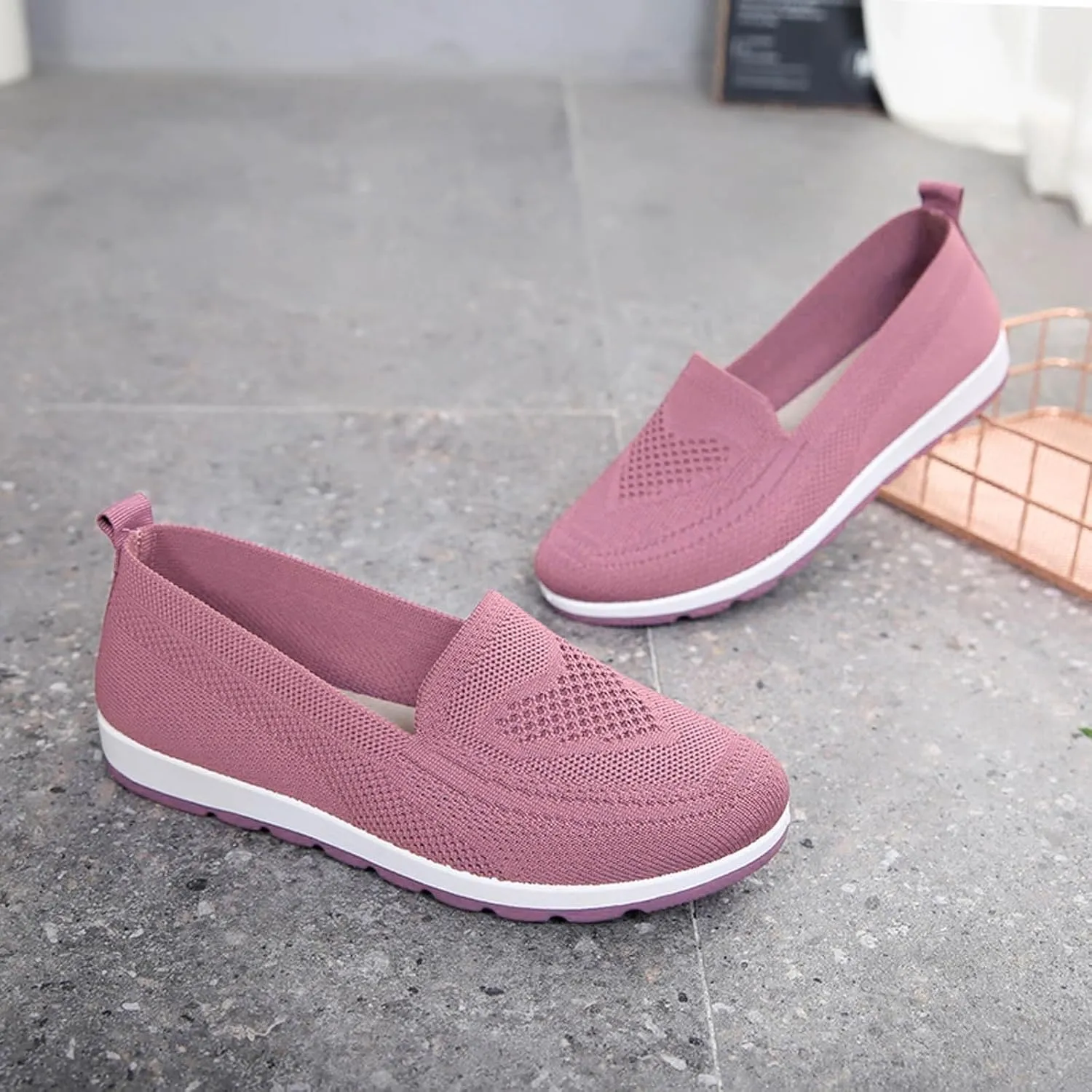 SBGMoSJ Womens Shoes Sneakers Wide Width Slip On Shoes for Women Indoor Fluffy White Canvas Platform Tennis Shoes for Women Women's Fashion Sneakers Red Black Non Slip Tennis Shoes Woman