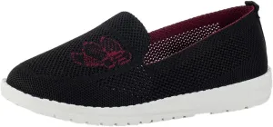 SBGMoSJ Womens Slip On Sneakers Size 7w Black Non Slip Tennis Shoes for Women Women's Running Shoes Size 8 Women's Sneakers Size 9 Slip On Zapatos para Mujer Antideslizante