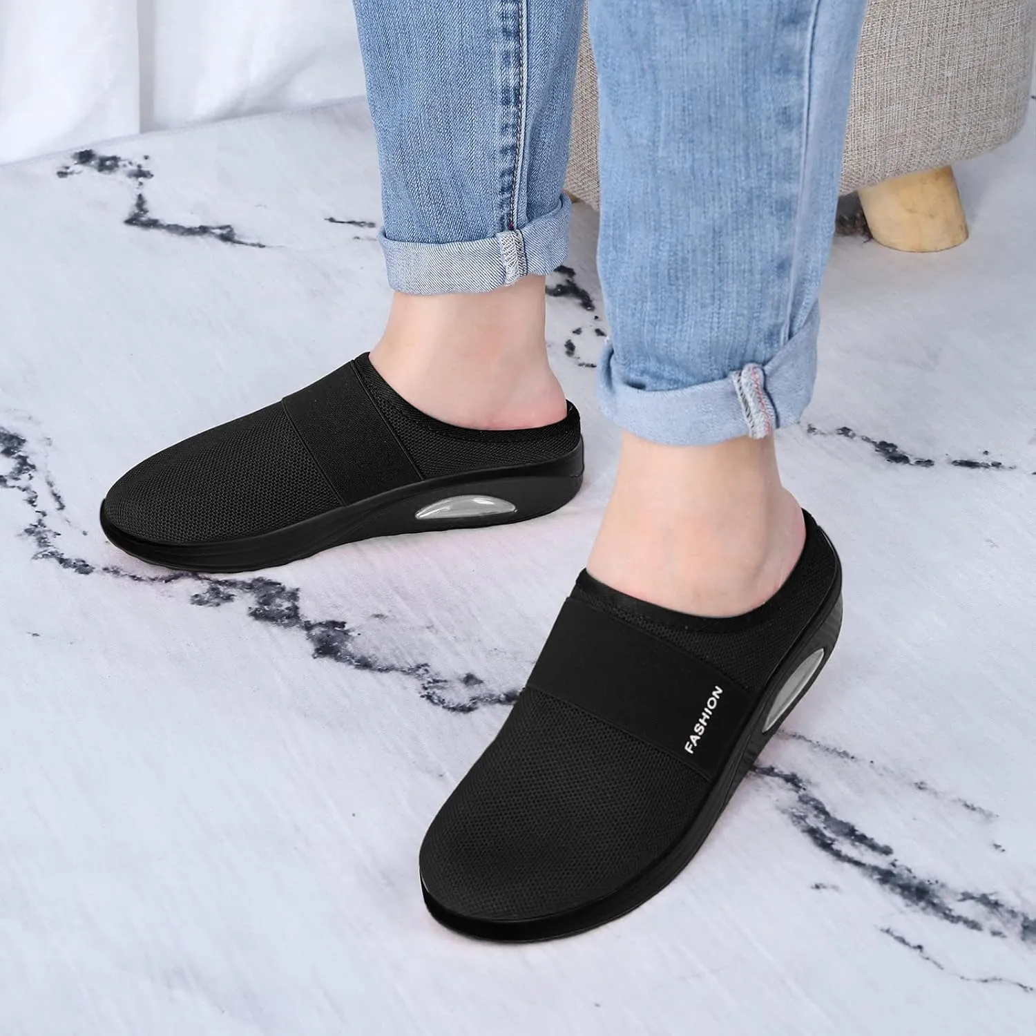 SBGMoSJ Womens White Sneakers Women's Comfortable Working Nurse Shoes Non-Slip Size 6.5 Women Running Shoes Women Sneakers Size 10 Slip On Zapatillas Deportivas Ortopedicas para Mujer