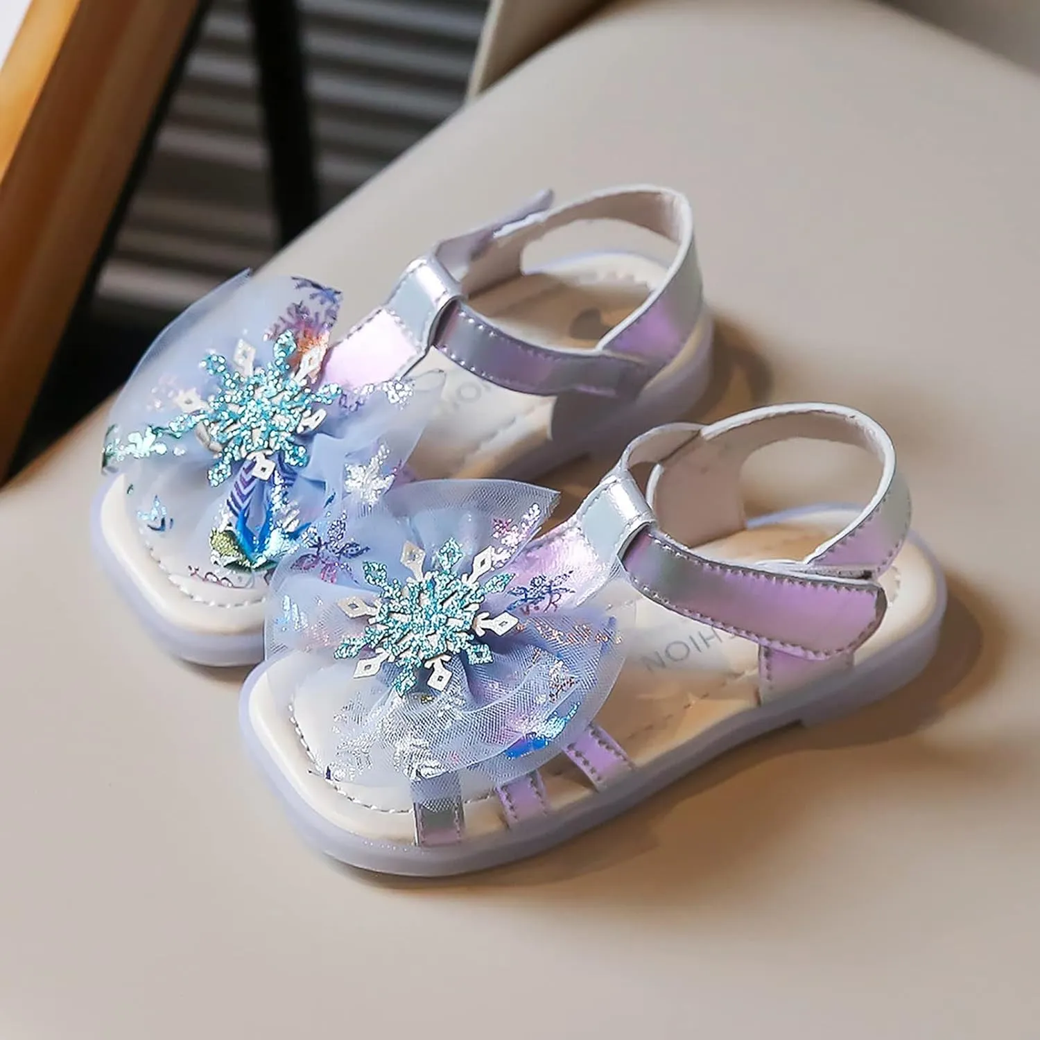 sfdgfhyf Girls Soft Shoes Summer Sandals Kid Girls Bow Flip Flops Rhinestone Children Fashion Slippers Kids (Blue, 21 Toddler)