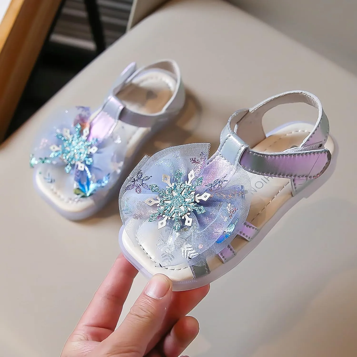sfdgfhyf Girls Soft Shoes Summer Sandals Kid Girls Bow Flip Flops Rhinestone Children Fashion Slippers Kids (Blue, 21 Toddler)