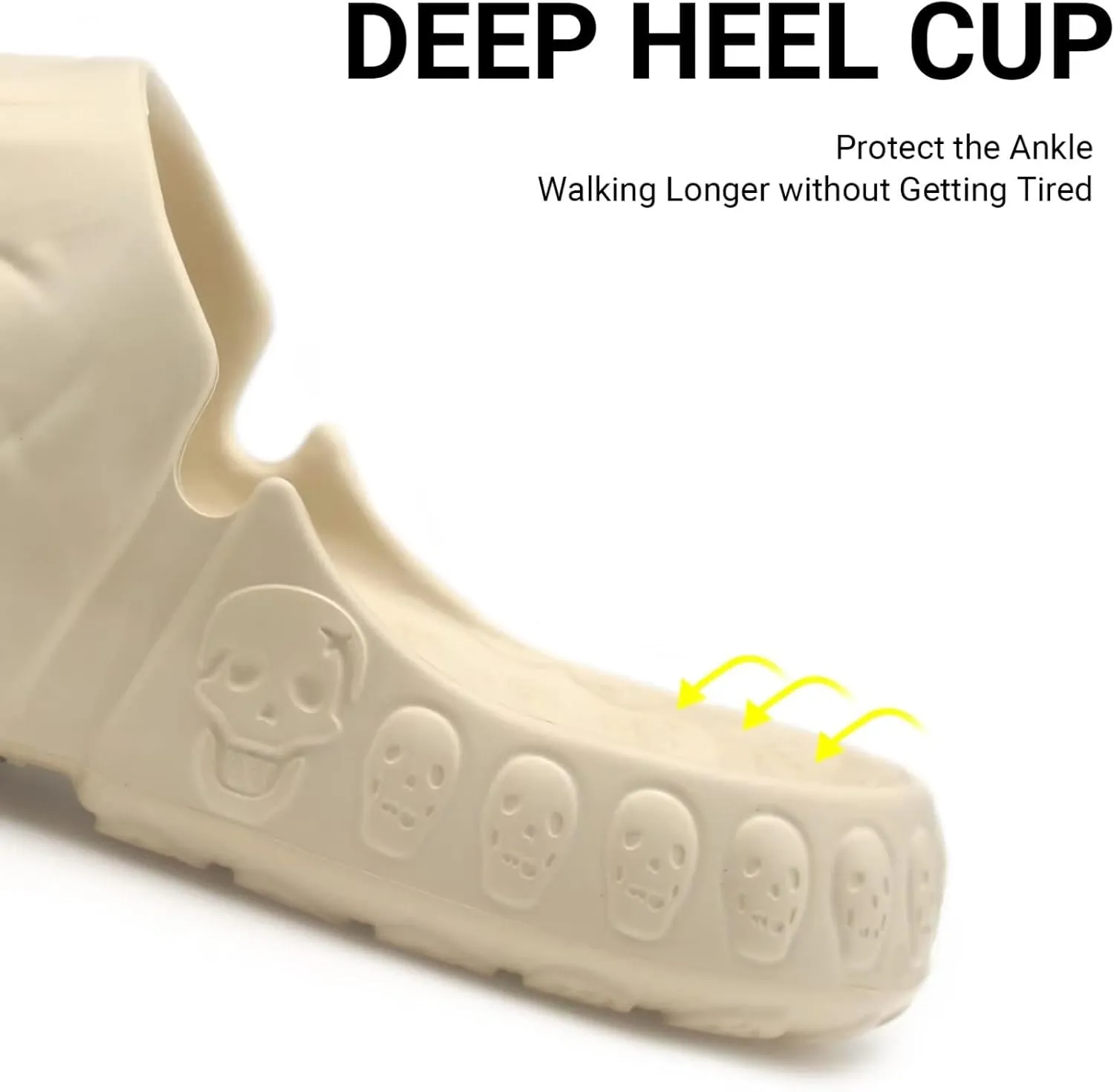 Skull Slide Sandals for Women Men Anti-Slip Cushioned Slippers EVA Thick Soft Slides Open Toe Slide on Indoor Outdoor Beach Pool Sandals
