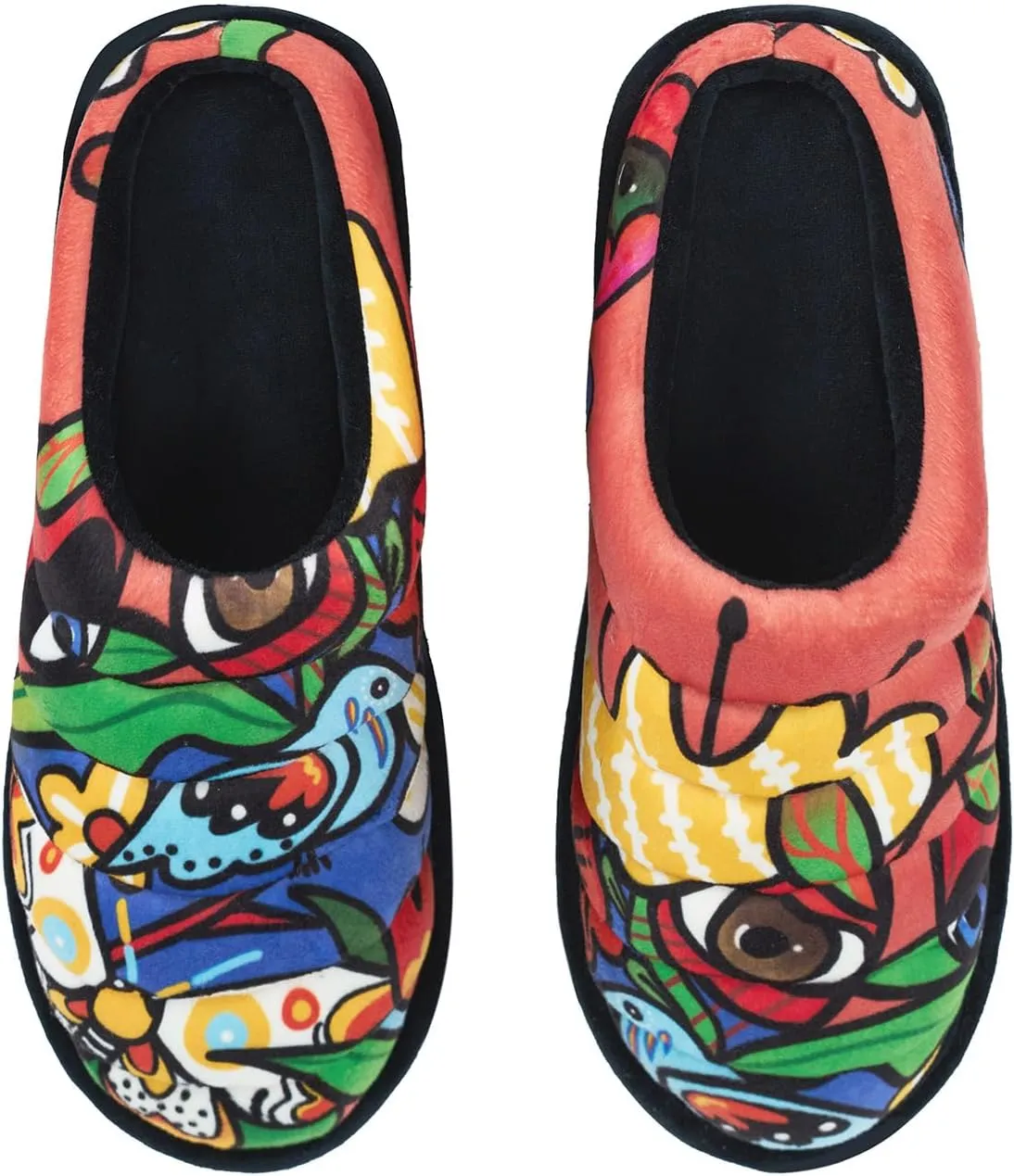 Slippers for Women Floral Printed Memory Foam Slippers Slip on Indoor House Shoes
