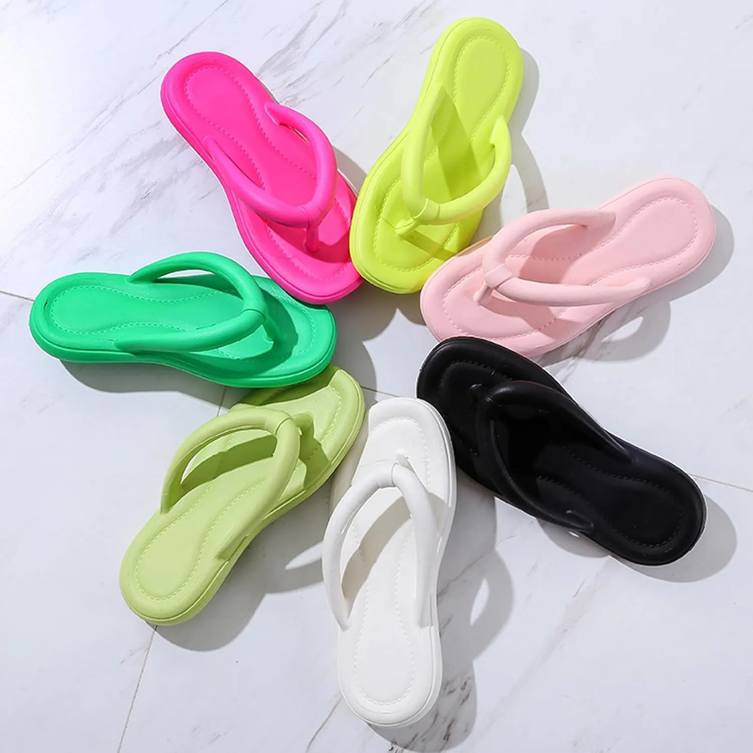 Slippers for Women or Men, Soft Slides Sandals Cushion Beach Flip Flops Non-Slip Shower Spa Bath Pool Gym Beach House Sandals for Women