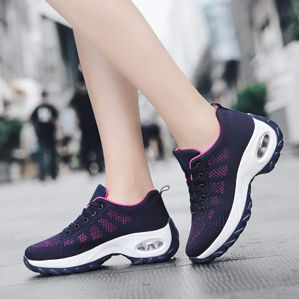 Sneakers for Women Air Cushion Sole Running Tennis Shoes Orthopedic Walking Shoes Arch Support Workout Sneakers