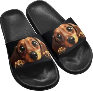 Soft Slides for Men,EVA Print Slides,Height Increasing Cushion Sole Hoese Shower Shoes Open Toe Summer Beach Slides