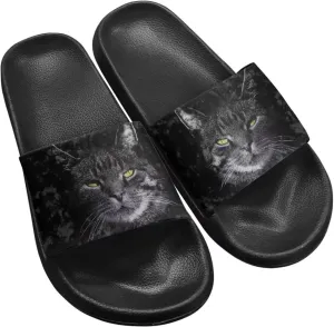 Soft Slides for Men,EVA Print Slides,Height Increasing Cushion Sole Hoese Shower Shoes Open Toe Summer Beach Slides