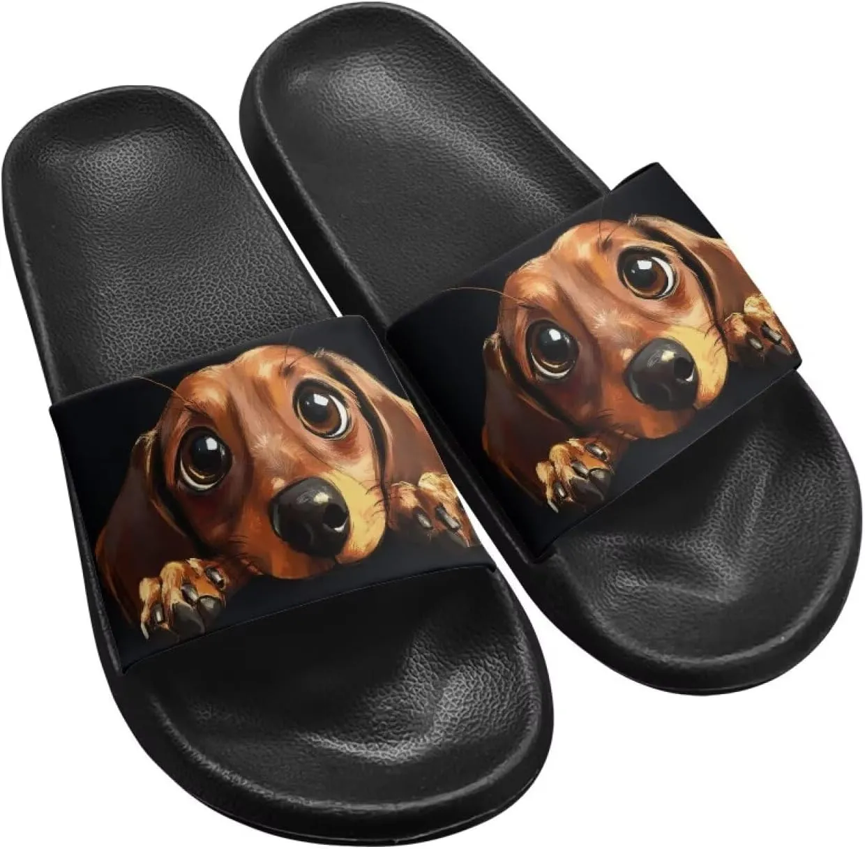 Soft Slides for Men,EVA Print Slides,Height Increasing Cushion Sole Hoese Shower Shoes Open Toe Summer Beach Slides