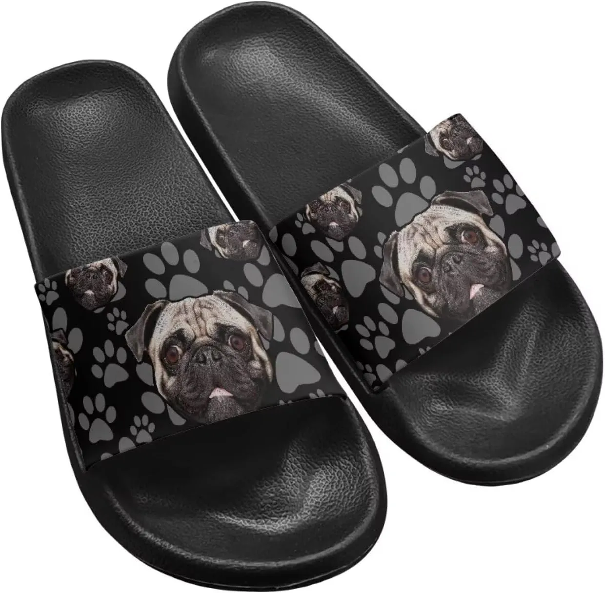Soft Slides for Men,EVA Print Slides,Height Increasing Cushion Sole Hoese Shower Shoes Open Toe Summer Beach Slides