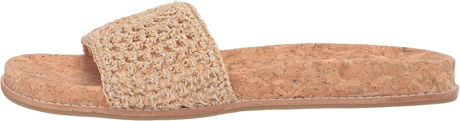 The Sak Women's Mendocino Slide Crochet, Slip On Sandals, Summer Open Toe Shoes