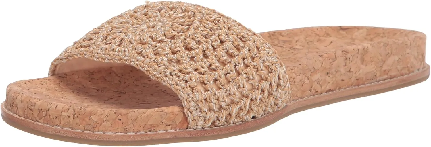 The Sak Women's Mendocino Slide Crochet, Slip On Sandals, Summer Open Toe Shoes