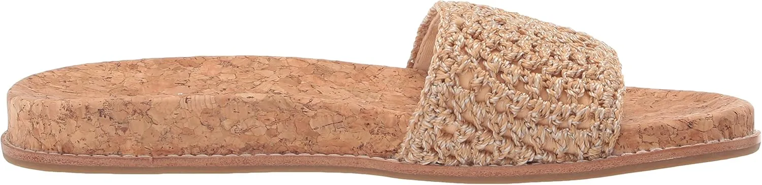The Sak Women's Mendocino Slide Crochet, Slip On Sandals, Summer Open Toe Shoes