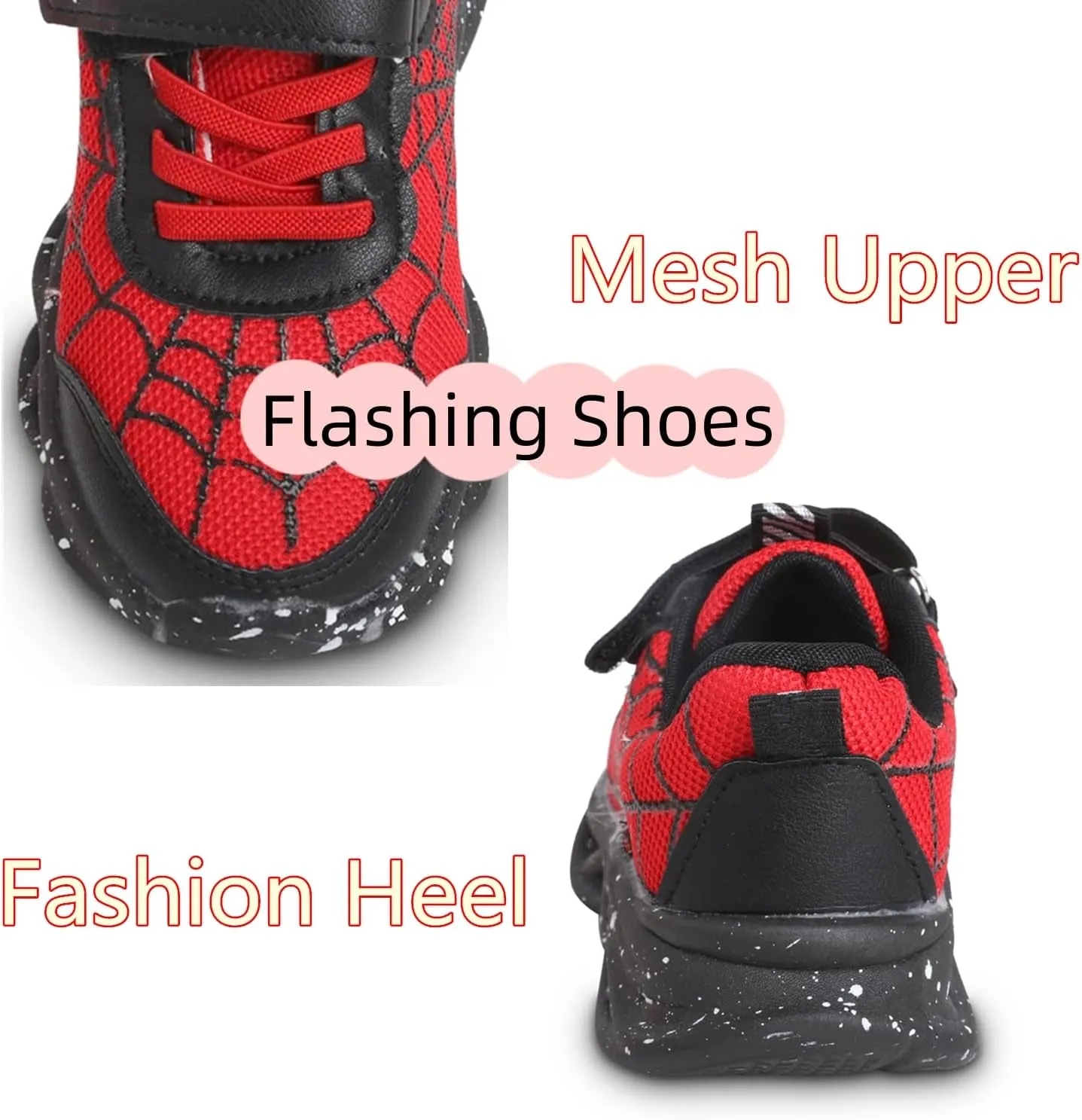 Toddler Kids Light Up Shoes LED Luminous Trainers Mesh Breathable Walking Sneakers for Boys Girls
