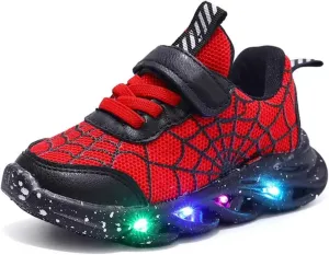 Toddler Kids Light Up Shoes LED Luminous Trainers Mesh Breathable Walking Sneakers for Boys Girls