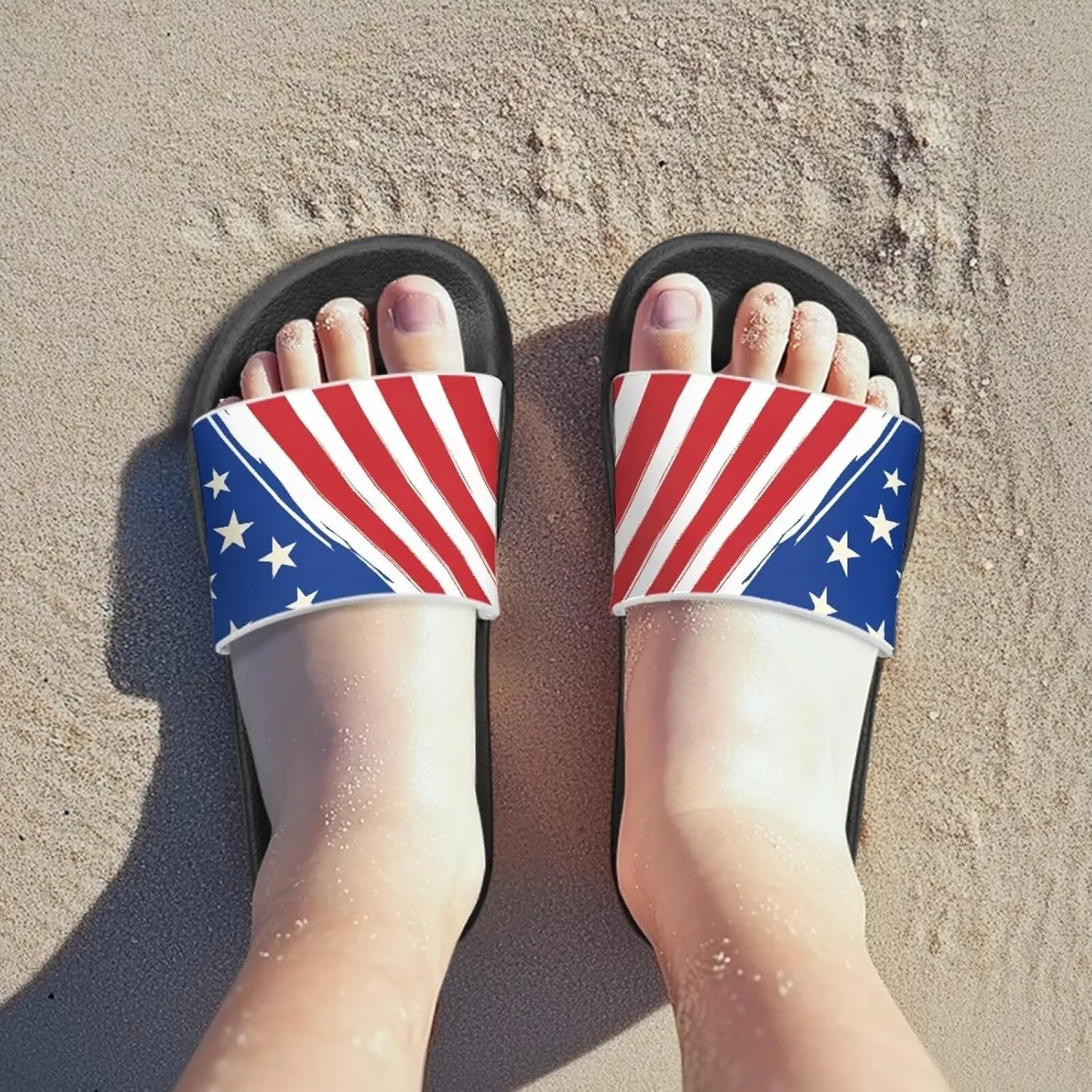 Unisex-Child Bathroom Shower Sandals Open Toe Soft Sole Sandals Summer Non-slip Beach Pool Shoes Outdoor Sandals