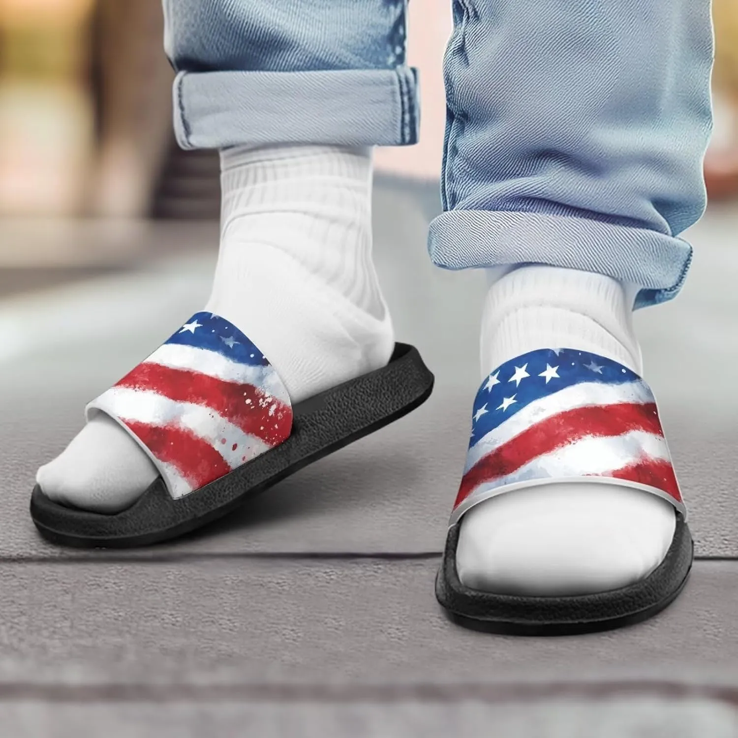 Unisex-Child Bathroom Shower Sandals Open Toe Soft Sole Sandals Summer Non-slip Beach Pool Shoes Outdoor Sandals