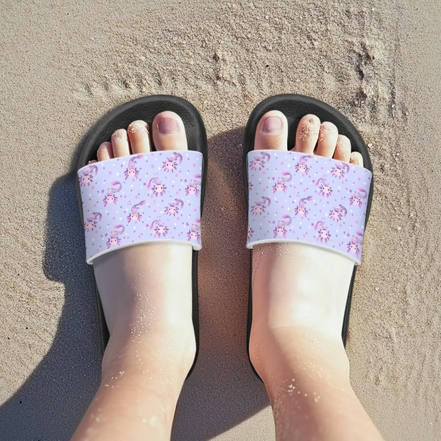 Unisex-Child Bathroom Shower Sandals Open Toe Soft Sole Sandals Summer Non-slip Beach Pool Shoes Outdoor Sandals