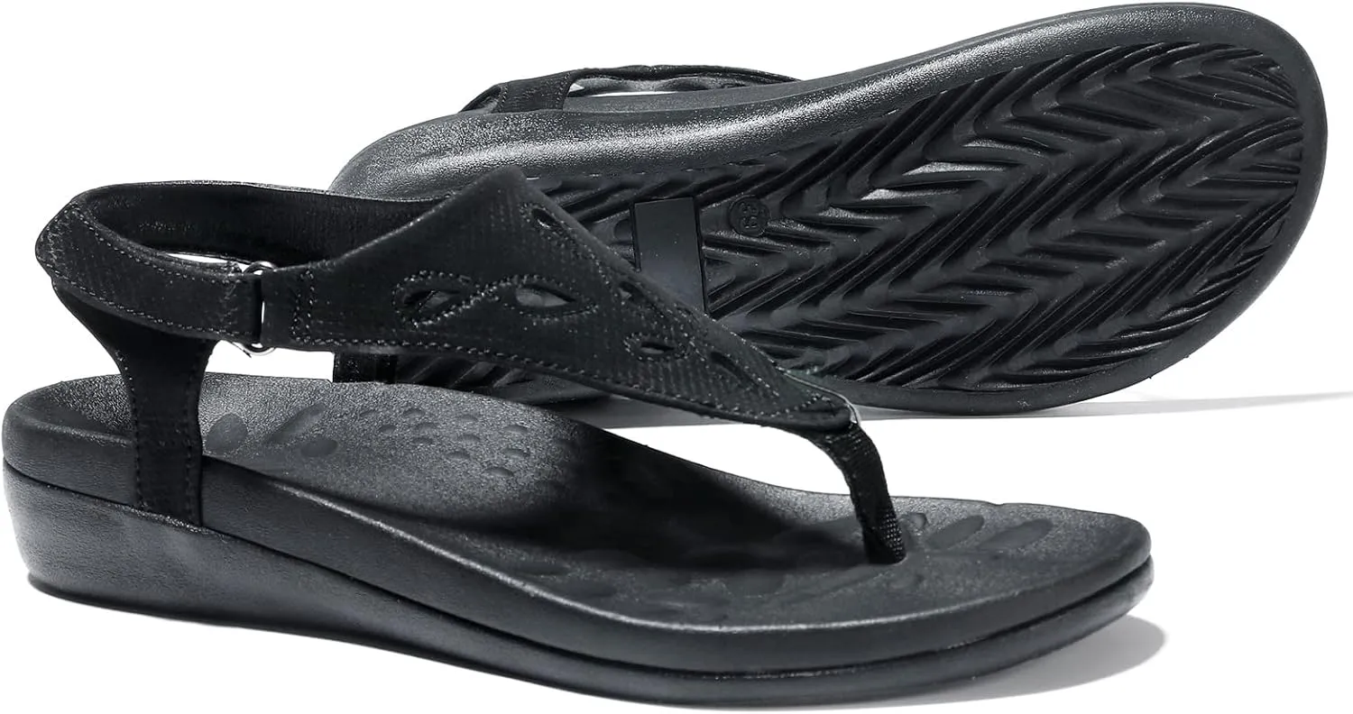 UTENAG Womens Arch Support Sandals Orthotic Thong Flip Flops