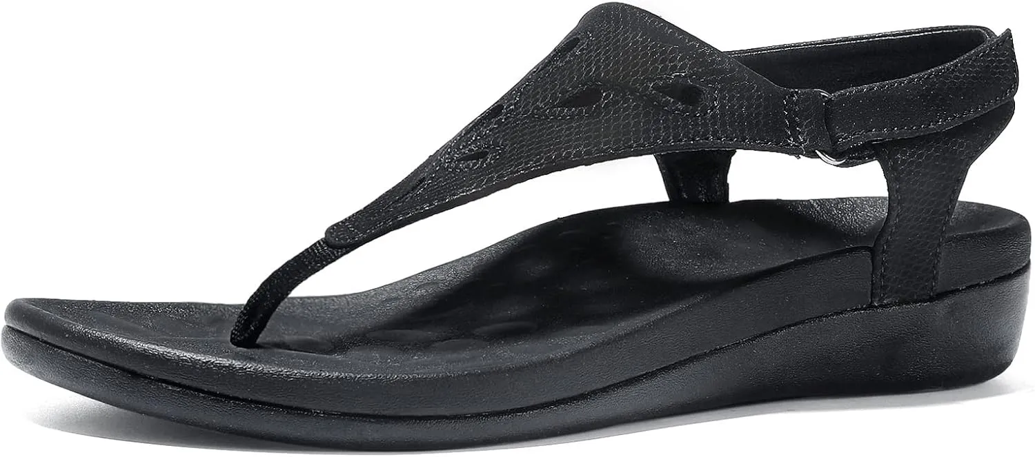UTENAG Womens Arch Support Sandals Orthotic Thong Flip Flops