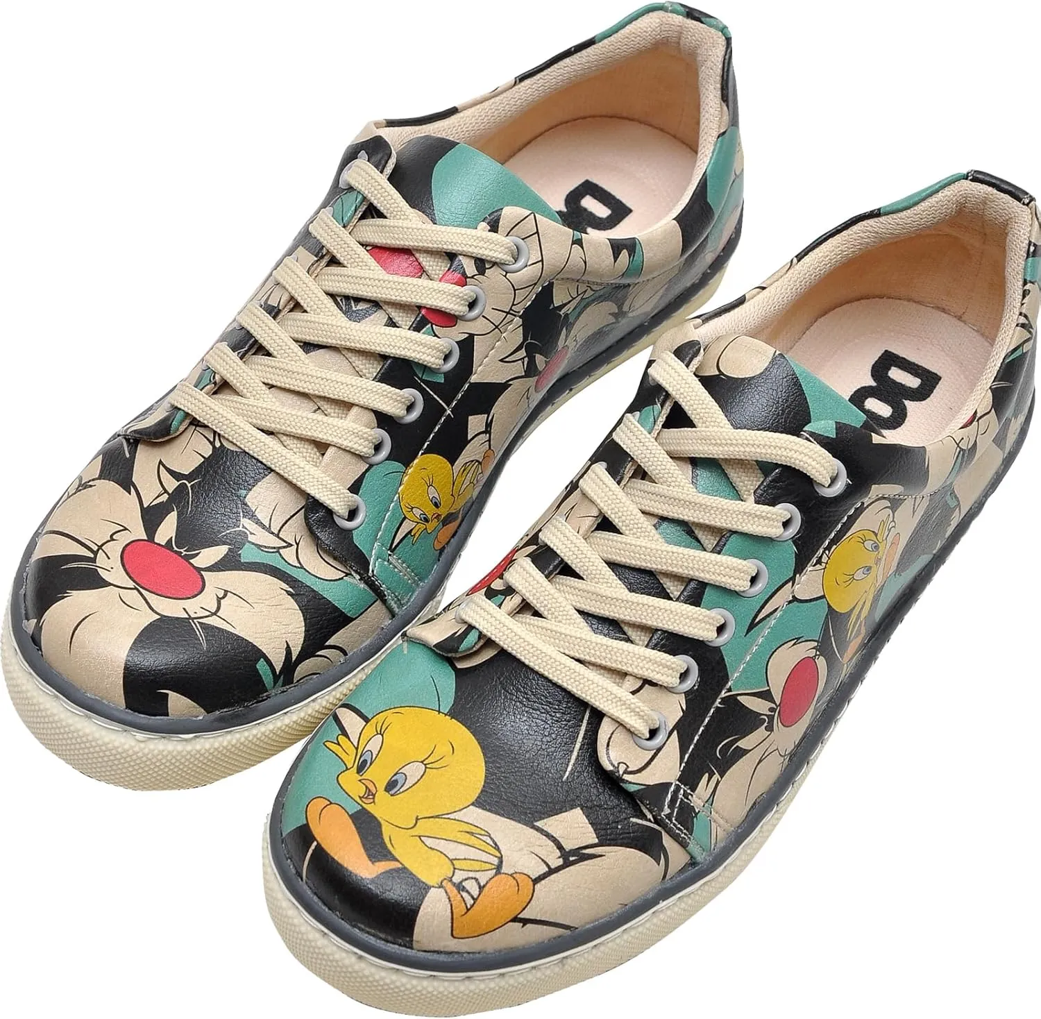 Vegan Leather Sneakers for Women - Handmade and Unique Design Fashion Sneakers for Women