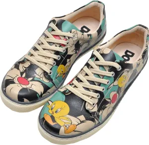 Vegan Leather Sneakers for Women - Handmade and Unique Design Fashion Sneakers for Women