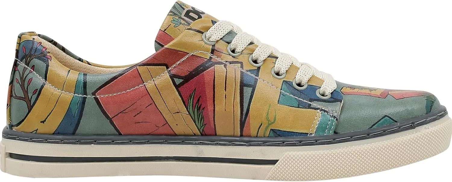 Vegan Leather Sneakers for Women - Handmade and Unique Design Fashion Sneakers for Women