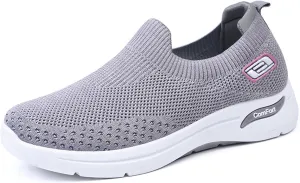 Women Slip On Walking Shoes Orthopedic Sneakers Mesh Casual Non Slip Low Top Tennis Shoes Arch Support Memory Foam Shoe Lightweight Comfort Workout Casual Non Slip Sneakers