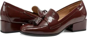 Women Vintage Low Chunky Heel Loafers Shoes with Tassel Square Closed Toe Slip On Fringed Loafer Pumps 1.5" Block Heels Office Work Pumps Ladies Formal Business Casual Club Party 4-11 M US