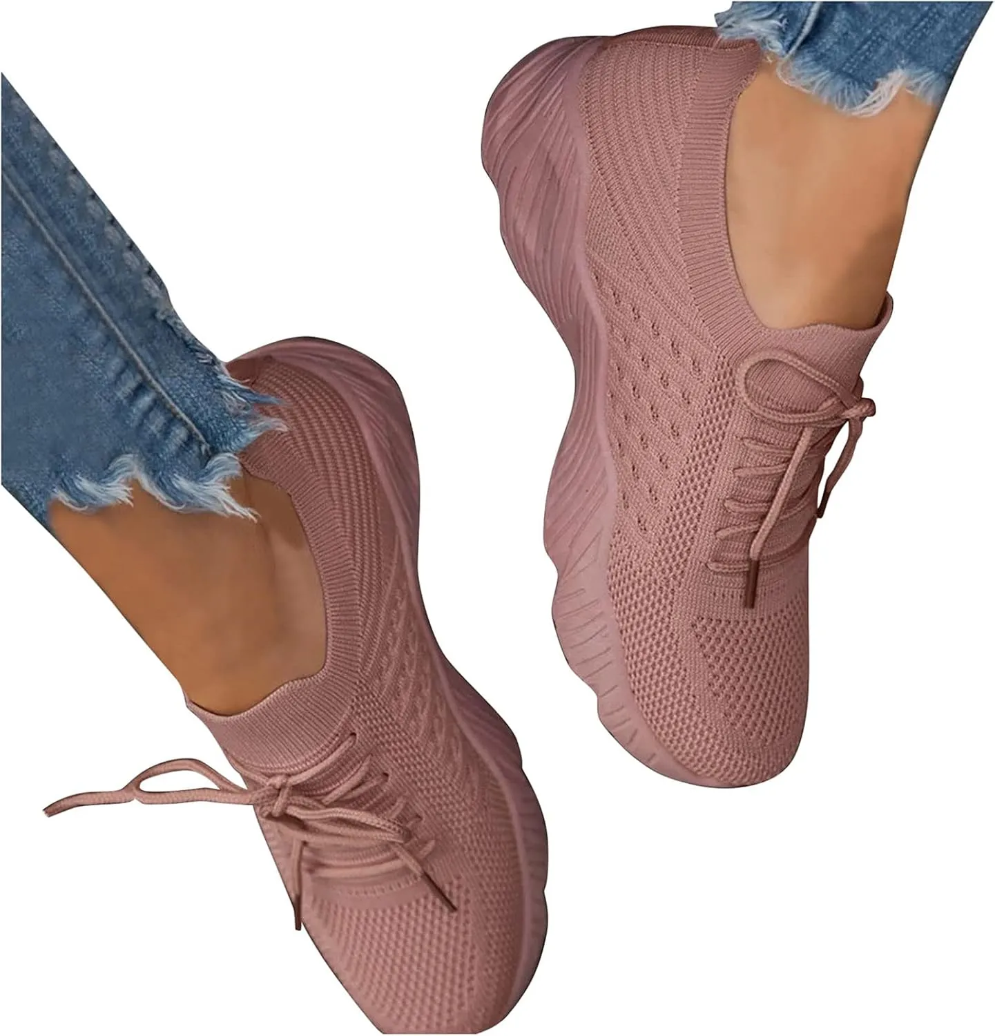 Women Walking Shoes Sock Sneakers Slip-On Breath Womens Running Shoes Casual Casual Shoes for Fall Fashion Sneakers 2025 Waterproof Tennis Shoe White Loafers