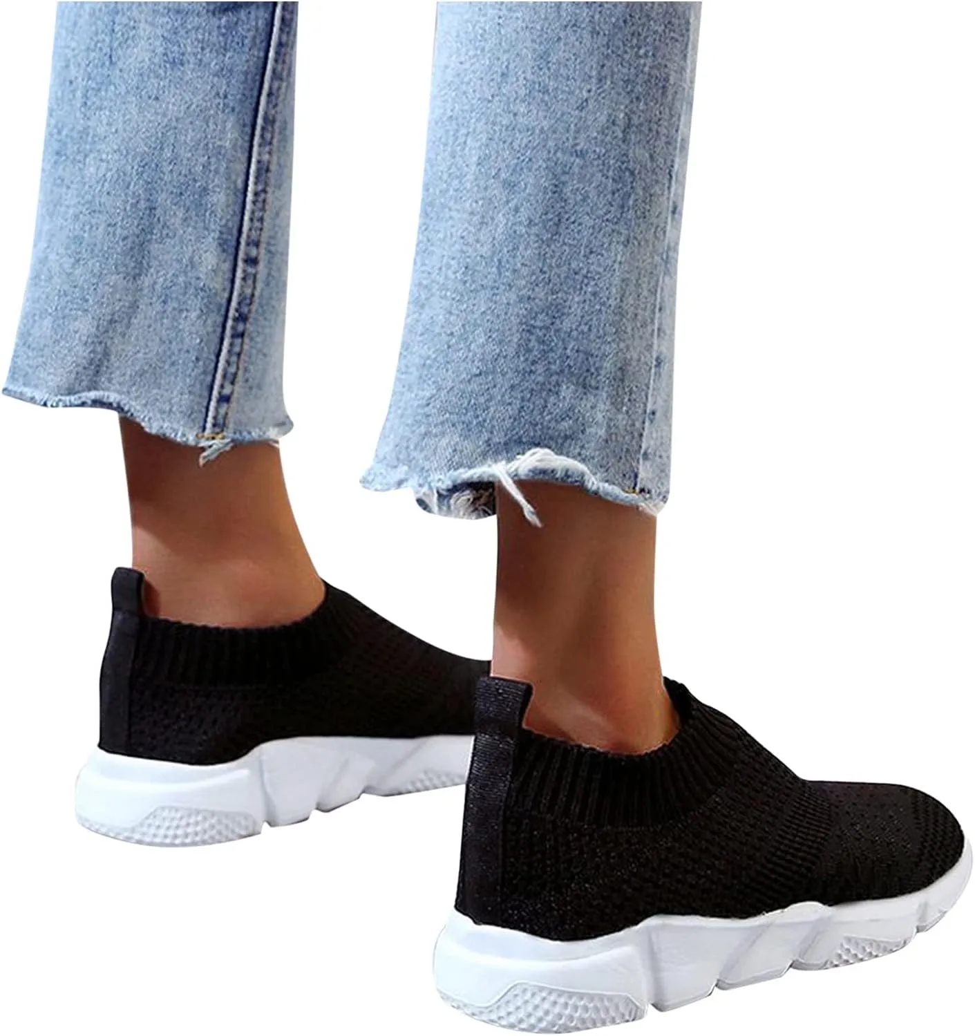Womens Black and White Running Shoes Slip On Walking Shoes Women Nurse Shoes for Women Comfortable Wide Width Womens Black Fashion Sneakers Size 10 Slip On Walking Shoes Women Comfortable Dressy