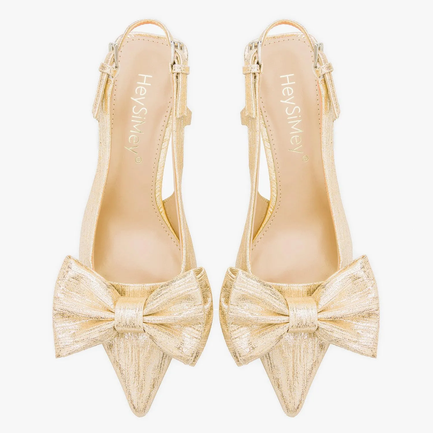 Women's Bow Slingback Pumps Women Dressy Comfortable Kitten Heels with Genuine Leather Insole Womens Closed Heeled Sandal for Dress Party Comfortable Footwear