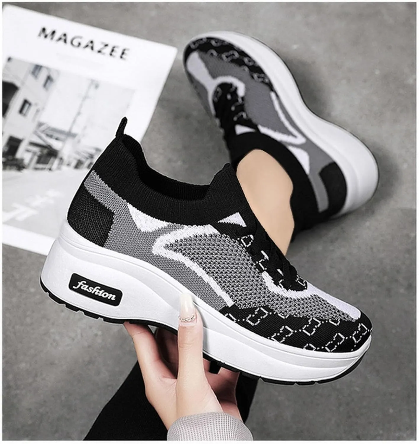 Women's Casual Breathable Mesh Sneakers Breathable Mesh Slip on Walking Shoes Comfortable Running Tennis Shoe