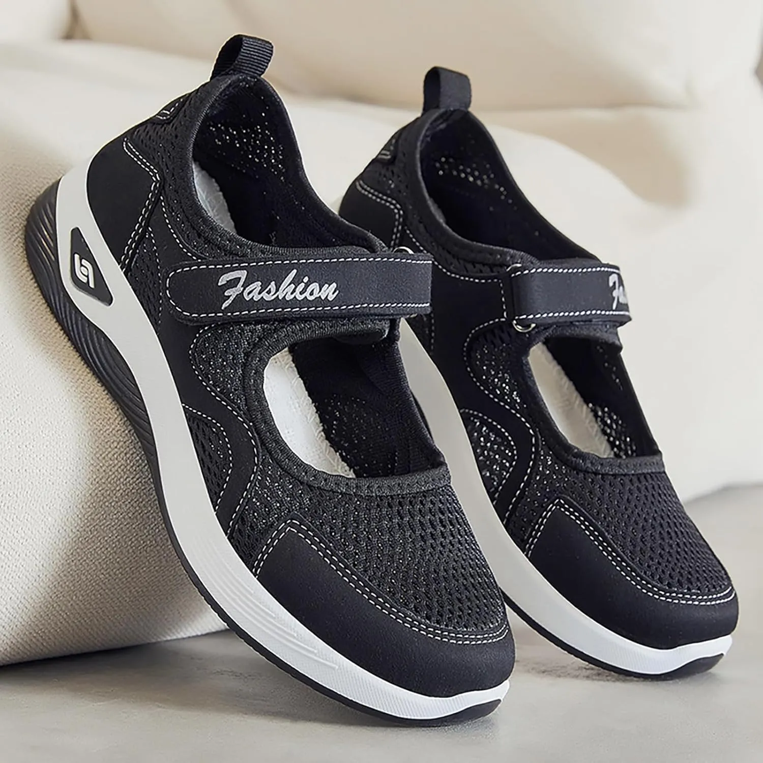 Women's Comfortable Working Nurse Shoes Wide Toe Diabetic Shoe Non Slip Adjustable Breathable Walking Shoes Athletic Health Buffer Fitness Nursing Orthotic Sneakers