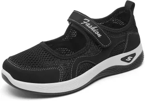 Women's Comfortable Working Nurse Shoes Wide Toe Diabetic Shoe Non Slip Adjustable Breathable Walking Shoes Athletic Health Buffer Fitness Nursing Orthotic Sneakers